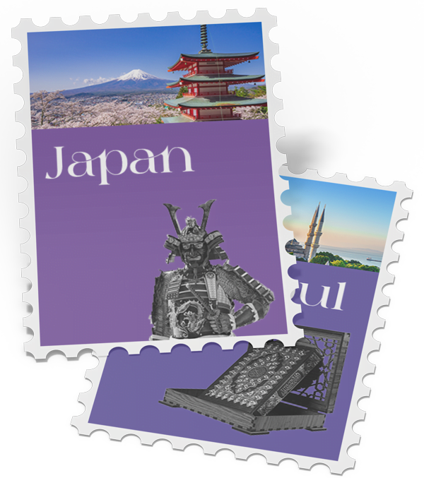 Two postage stamps to illustrate the Religious Cultural Tours category.